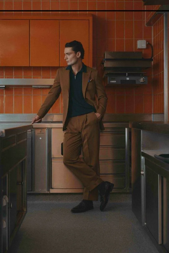 Camel coloured Wolle-Maßanzug — Monokel Berlin