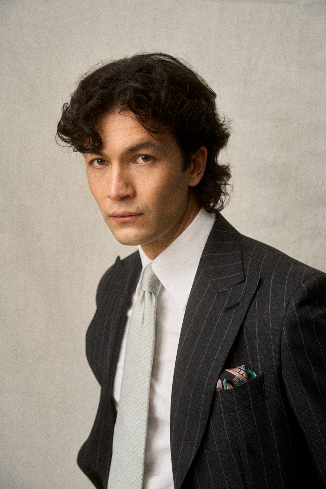 Charcoal Grey Chalkstripe Anzug, Ansicht 4