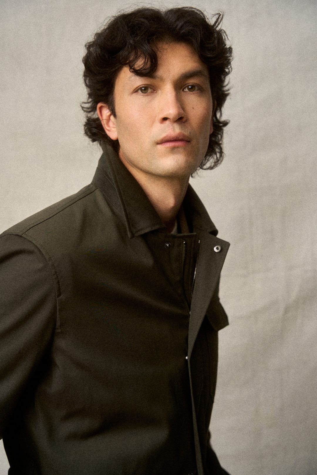 Olive Cotton Field Jacket mit Twill-Hose und Merino, Ansicht 5