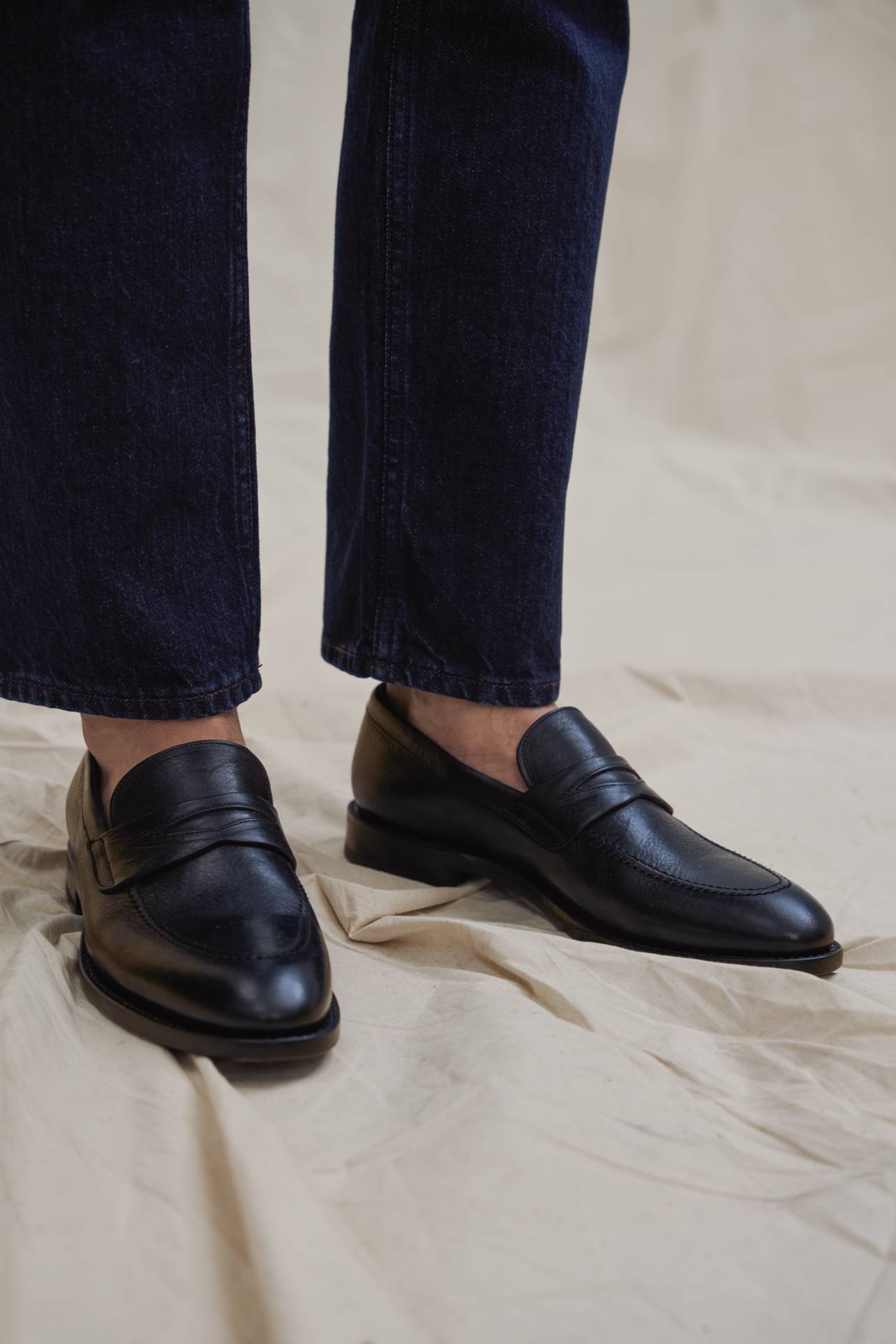 Black Calf Penny Loafer — Monokel Berlin