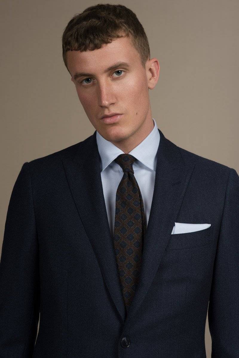 Flanell Maßanzug Navy — Monokel Berlin